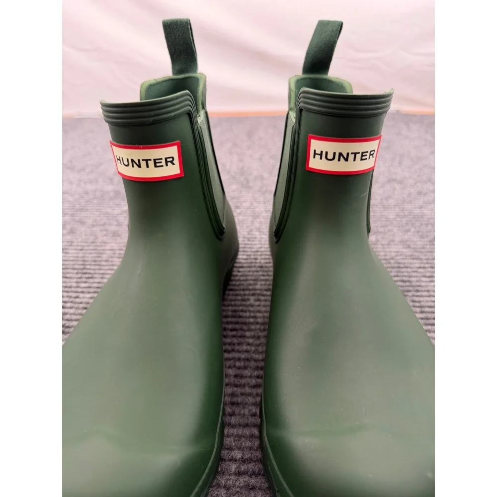 Hunter Original Chelsea Low Rain Boot Women's Size 7 Waterproof Green New In Box